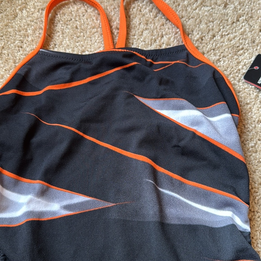 Speedo Women’s Infinite Pulse One Back One Piece Swimsuit size 28 Orange - Picture 4 of 10